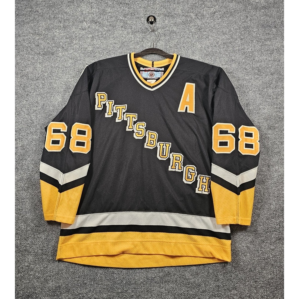 Jaromir Jagr Pittsburgh Penguins NHL Vintage 1990s CCM Jersey Large Diagonal
